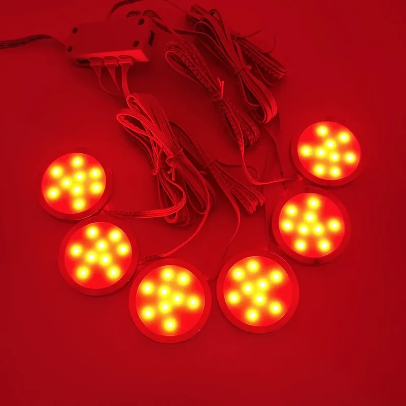Tuya WiFi RGB Under Cabinet LED Puck Lights - 12V, App & Voice Control, Dimmable