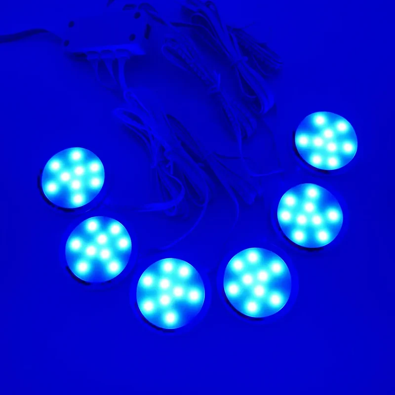 Tuya WiFi RGB Under Cabinet LED Puck Lights - 12V, App & Voice Control, Dimmable