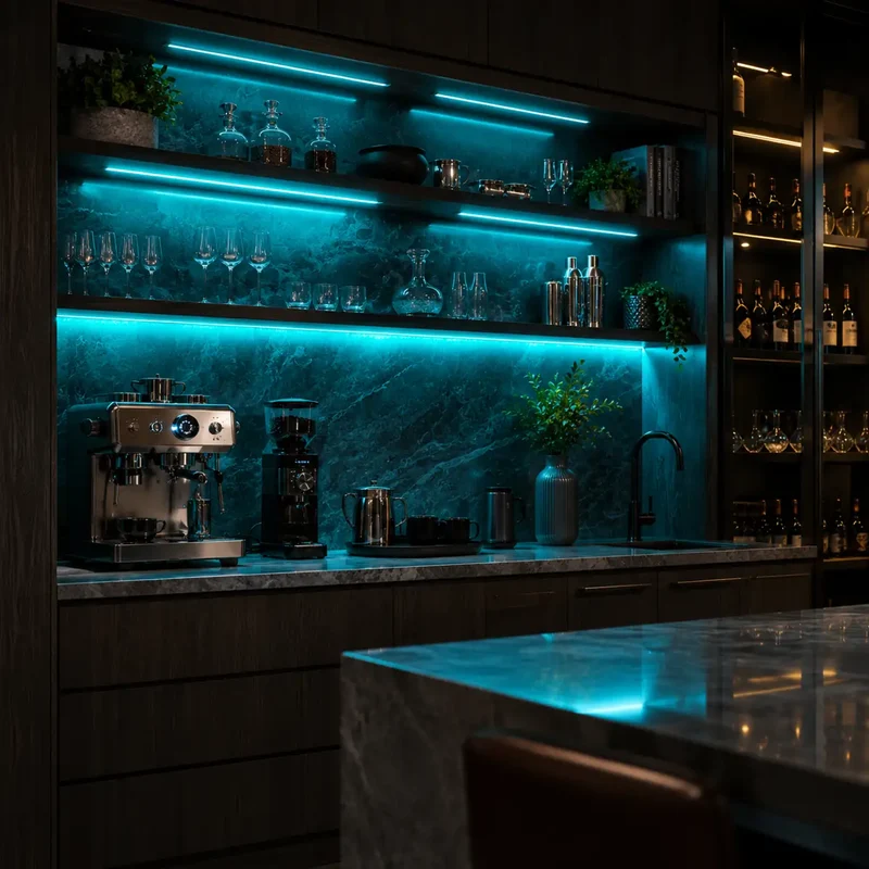 Tuya WiFi Under Cabinet LED Light Bar - 6-Pin RGBCCT, Dimmable, Motion Sensor