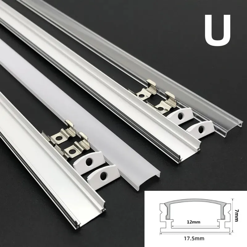 Aluminum LED Corner Channel Holder - 50cm Profile for Cabinet Light Bars