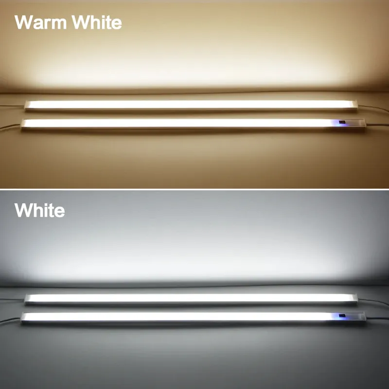 Hand Wave Sensor Under Cabinet LED Light Bar - USB Powered, 3-Color Aluminum