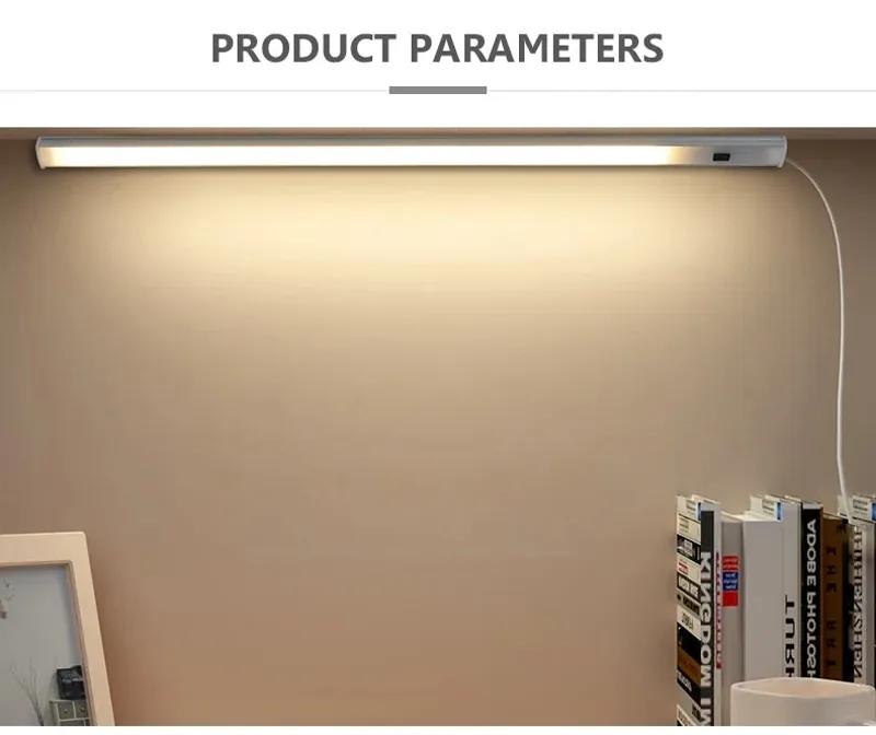 Hand Wave Sensor Under Cabinet LED Light Bar - USB Powered, 3-Color Aluminum