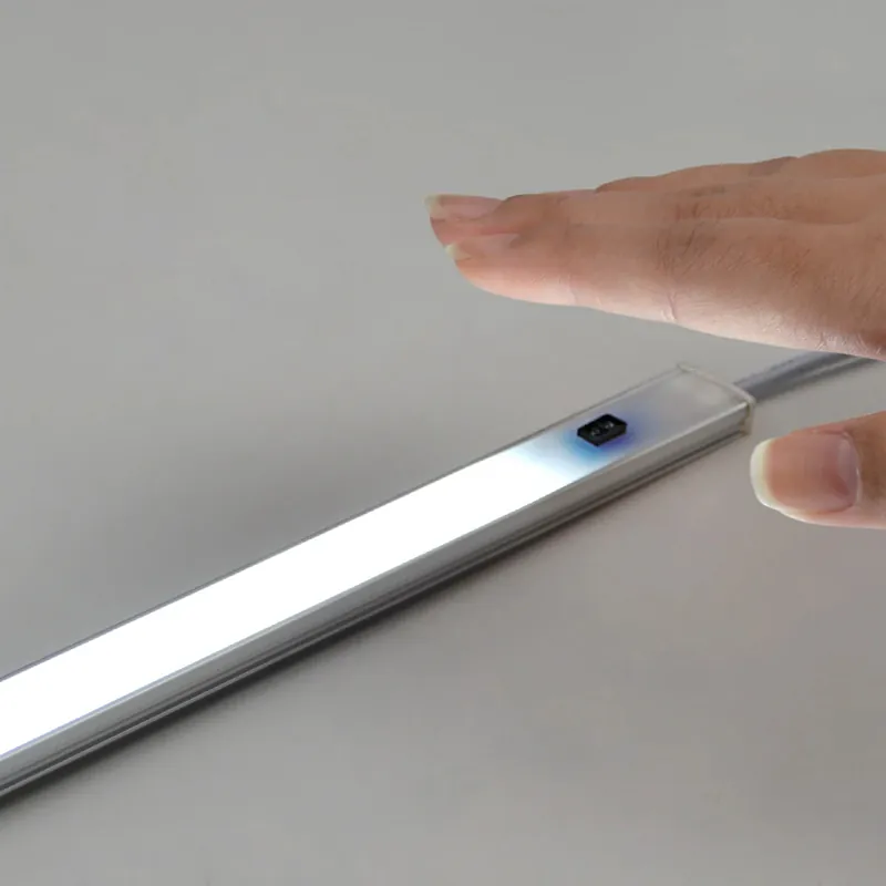 Hand Wave Sensor Under Cabinet LED Light Bar - USB Powered, 3-Color Aluminum