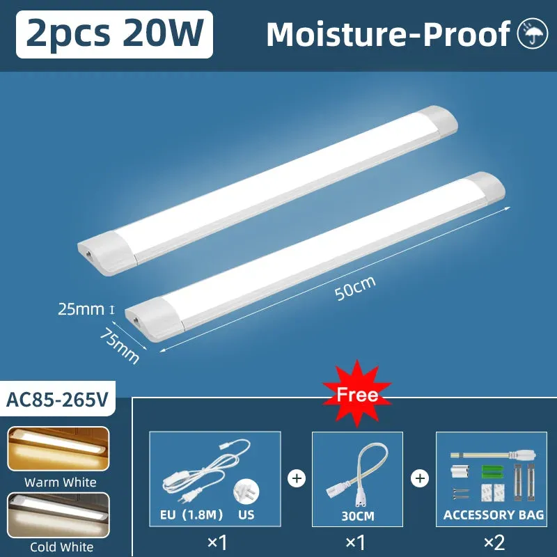 Moisture-Proof Under Cabinet LED Light Bar - Waterproof Dustproof, Super Bright
