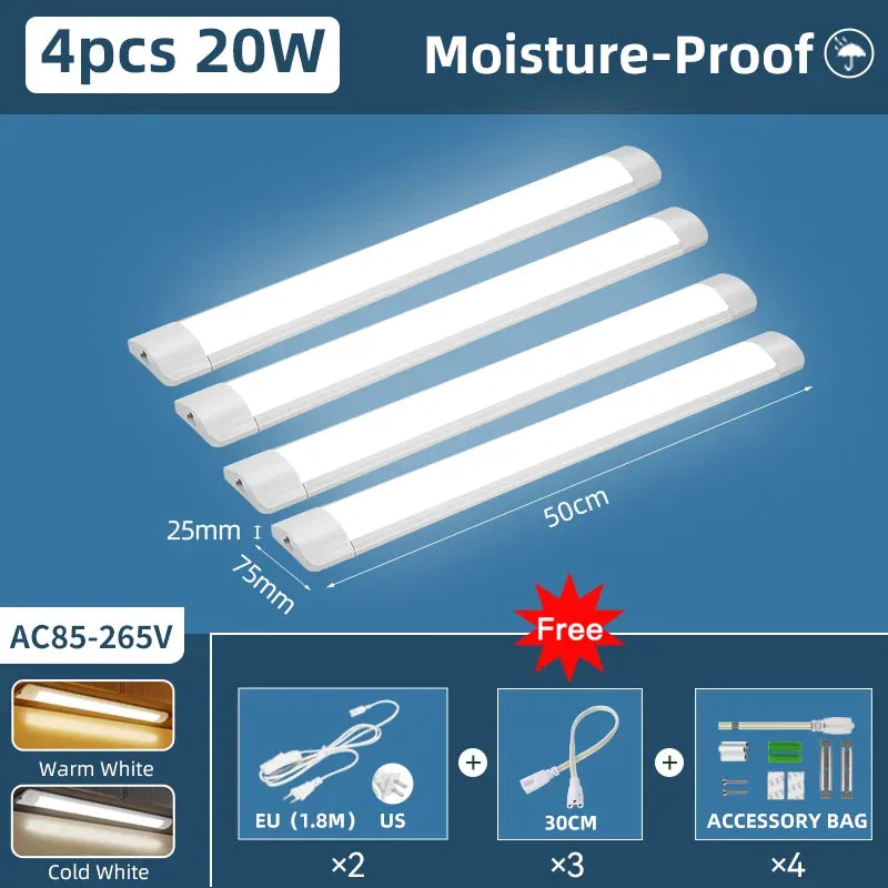 Moisture-Proof Under Cabinet LED Light Bar - Waterproof Dustproof, Super Bright