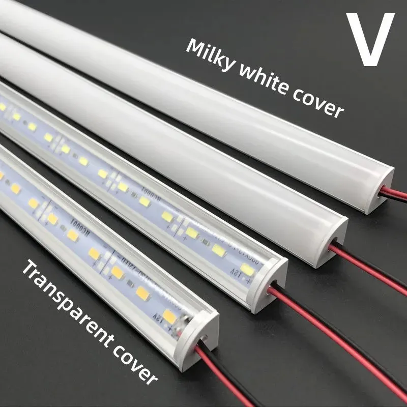 V-Shaped Under Cabinet LED Light Bar - 12V Aluminum Channel, 36 LEDs