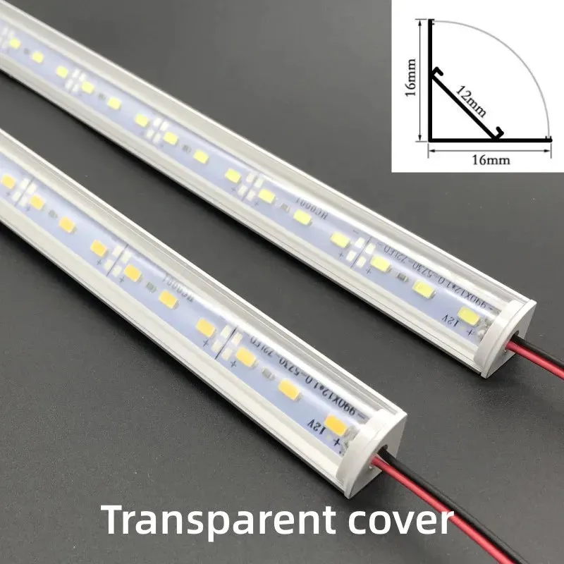 V-Shaped Under Cabinet LED Light Bar - 12V Aluminum Channel, 36 LEDs