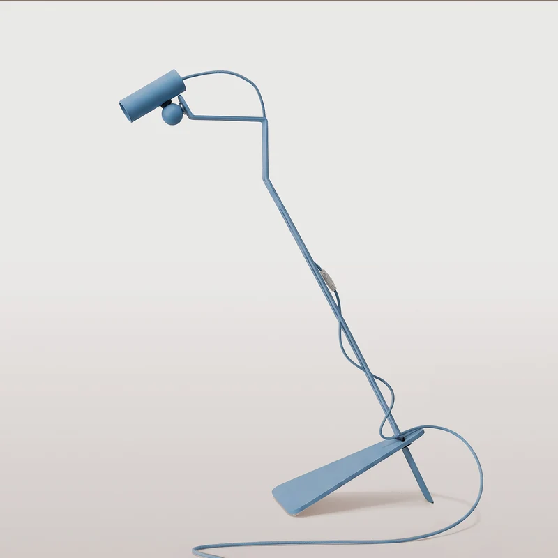 Lampadaire inclinable avec spot magnétique orientable - Mario Tubo - Bleu