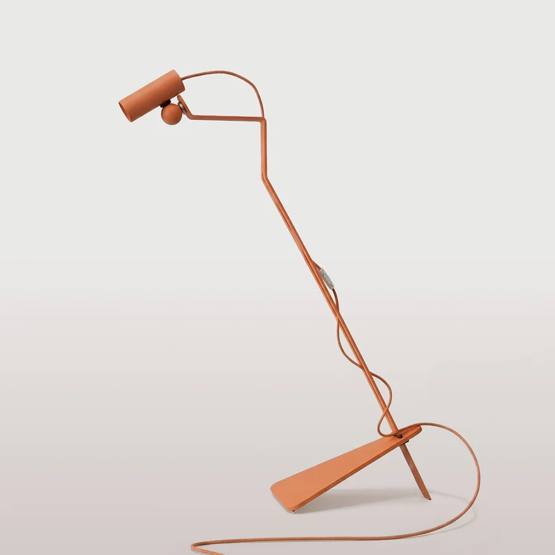 Lampadaire inclinable avec Spot magnétique orientable - Mario Tubo - Orange
