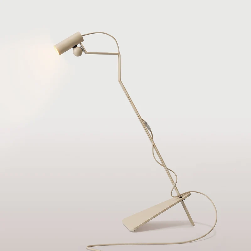 Lampadaire inclinable avec spot magnétique orientable - Mario Tubo - Crème