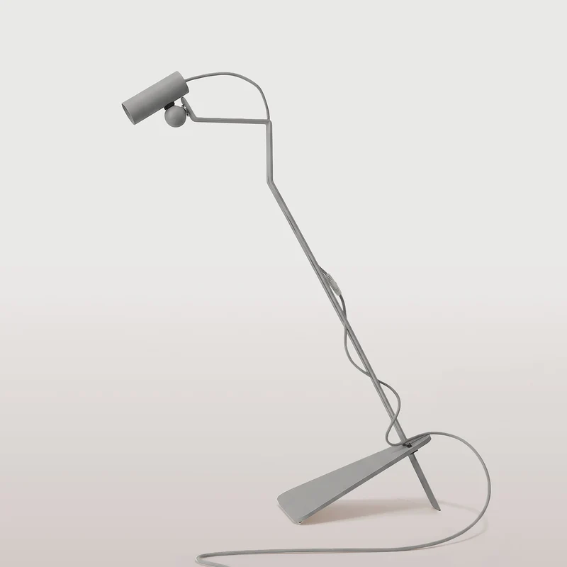 Lampadaire inclinable avec spot magnétique orientable - Mario Tubo - Gris