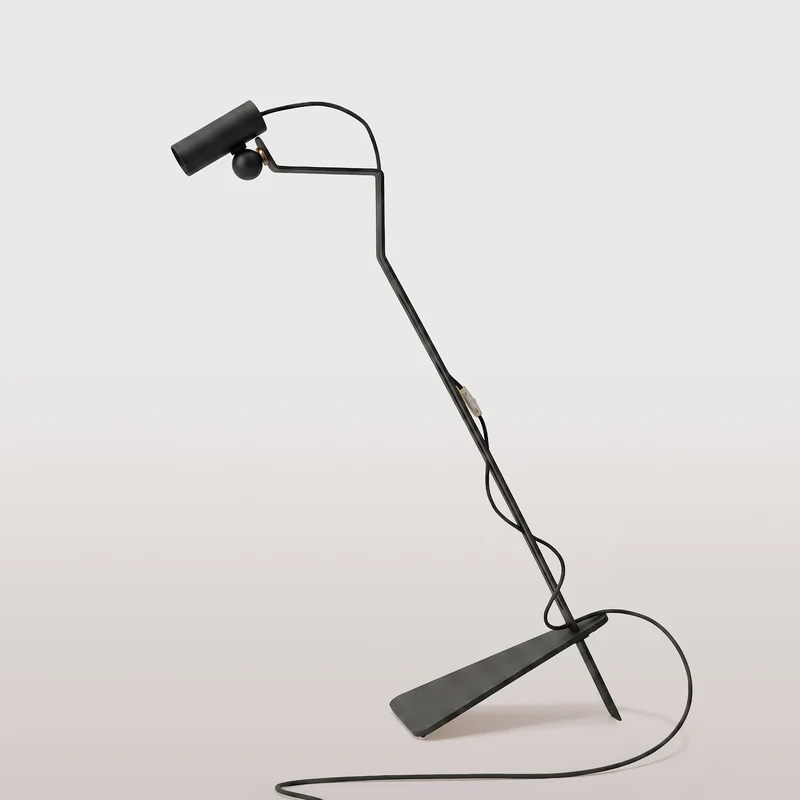 Lampadaire inclinable avec Spot magnétique orientable - Mario Tubo - Noir