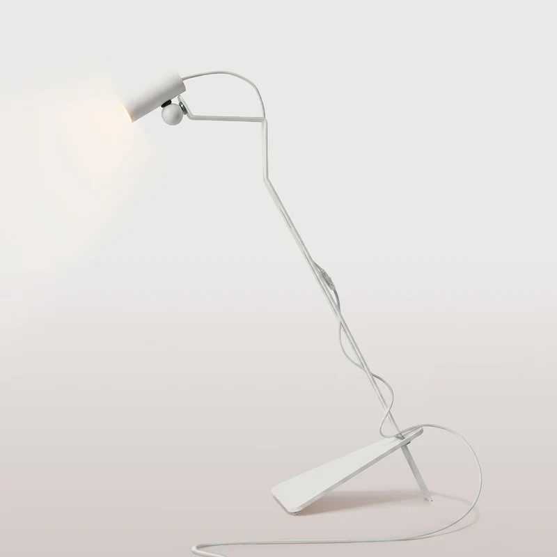 Lampadaire inclinable avec spot magnétique orientable - Mario Tubo - Blanc