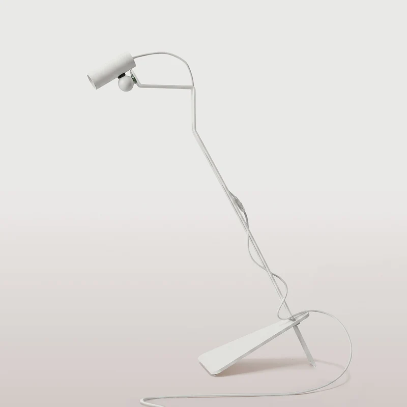 Lampadaire inclinable avec spot magnétique orientable - Mario Tubo - Blanc