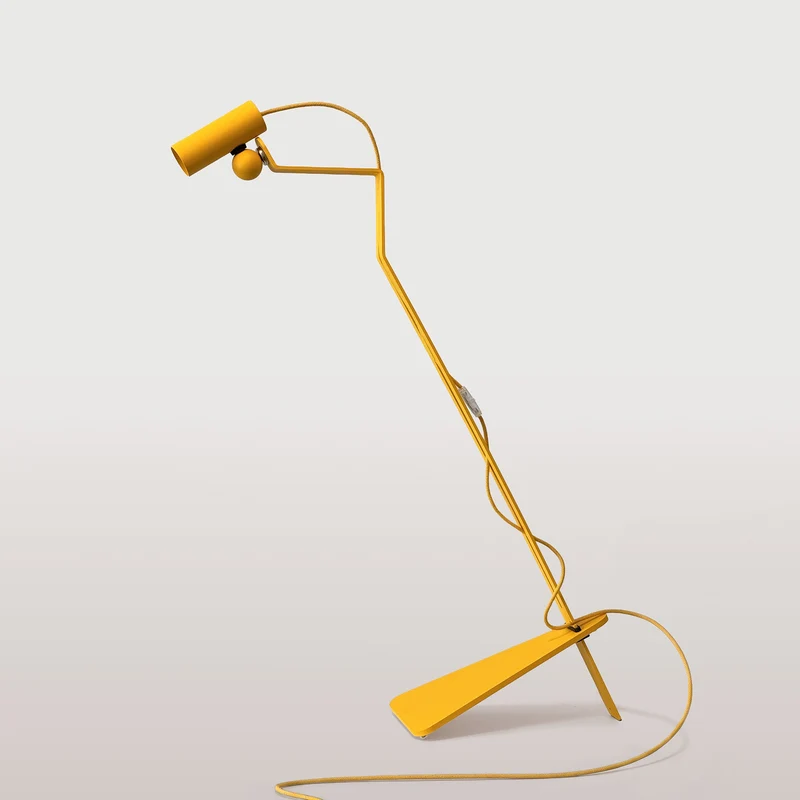 Lampadaire inclinable avec spot magnétique orientable - Mario Tubo - Jaune