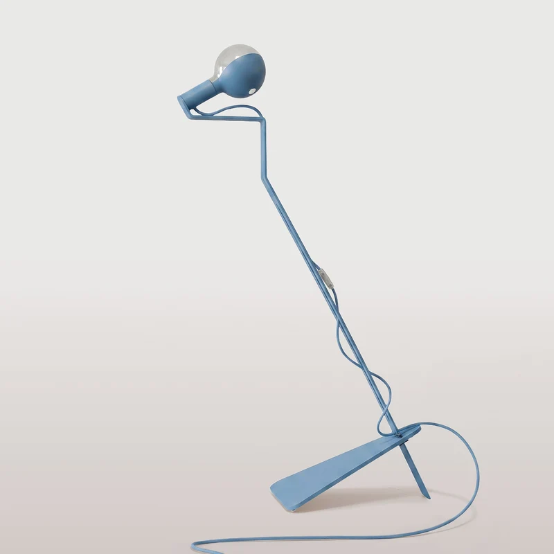 Lampadaire inclinable avec ampoule LED G125 peinte - Mario Talia - Bleu