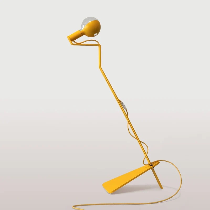Lampadaire inclinable avec ampoule LED G125 peinte - Mario Talia - Jaune
