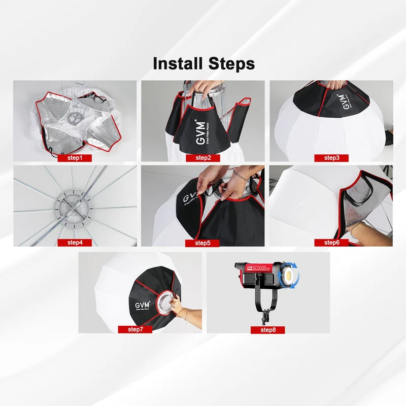 GVM PRO-SD300B 300W Bi-Color Monolight V-mount Mesh Bluetooth(Includes 1 softbox valued at $59)