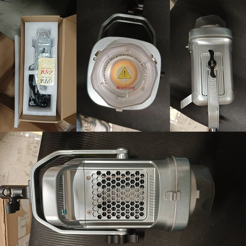 GVM PR150R 150W High Power LED Spotlight Bi-Color & RGB Studio Lighting Kit with Lantern Softbox(Open Box)