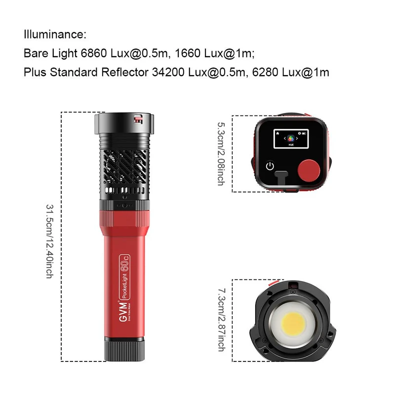 GVM PD60C RGB Pocket LED Monolight (2-Light Kit)