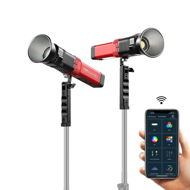 GVM PD60C RGB Pocket LED Monolight (2-Light Kit)