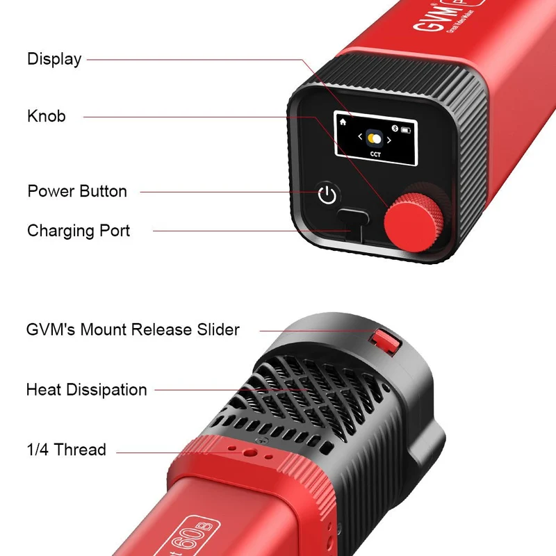 GVM PD60B 60W Hand-held LED Light Spotlights