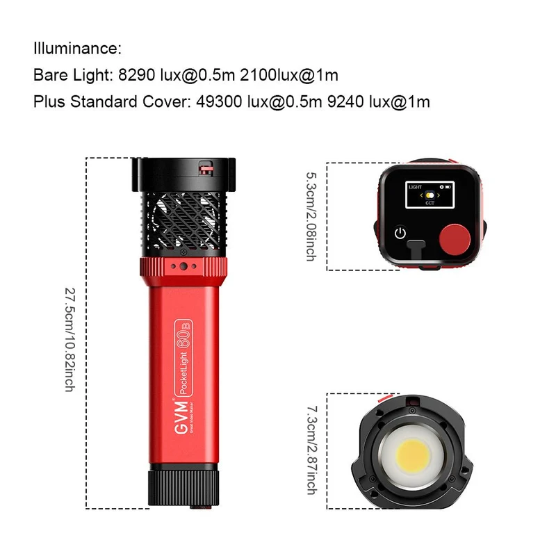 GVM PD60B 60W Hand-held LED Light Spotlights