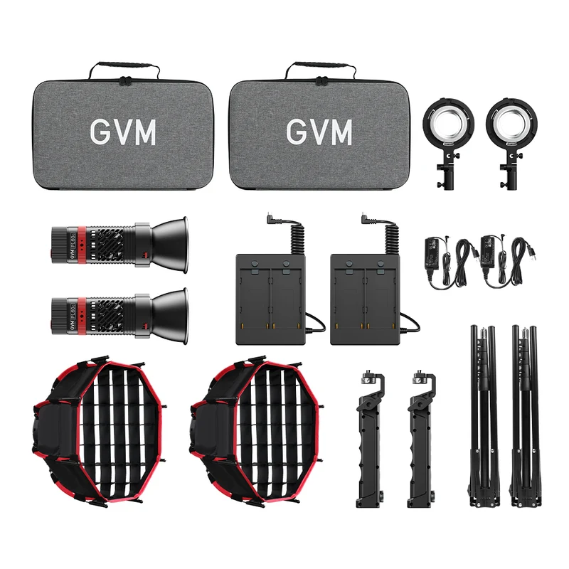 GVM PL60C RGB Pocket LED Monolight (2-Light Kit)