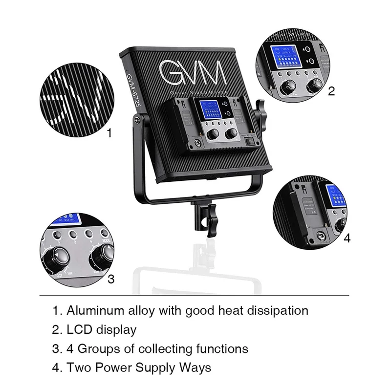 GVM 672S-B 40W Bi-Color LED Light Panel (2-Light Kit)