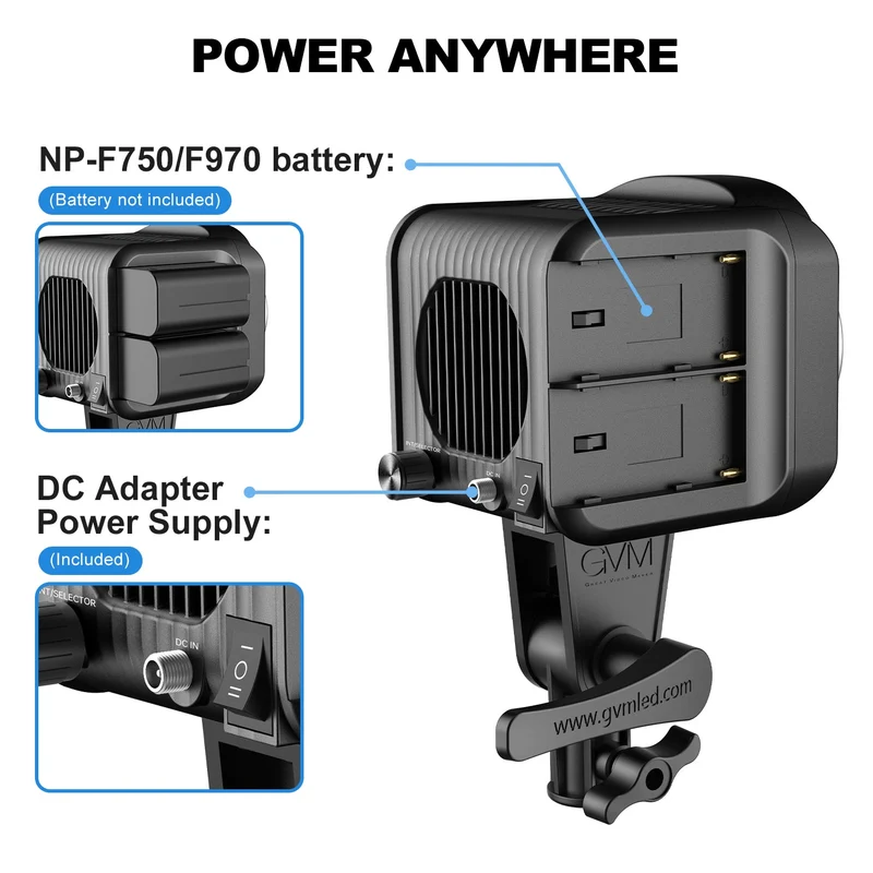 GVM SD80D 80w Bi-Color Spotlight Daylight 3 kits