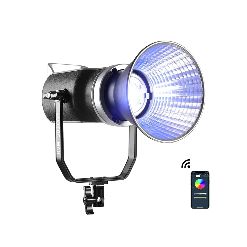 GVM SD200R RGB Bi-Color LED Video Light Monolight（2-Light kit）