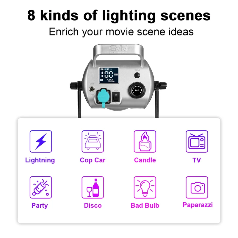 GVM SD200R RGB Bi-Color LED Video Light Monolight（2-Light kit）