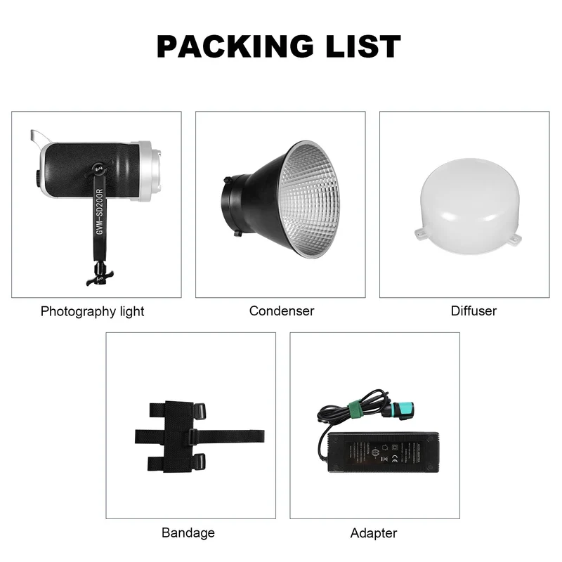 GVM SD200R RGB Bi-Color LED Video Light Monolight（2-Light kit）