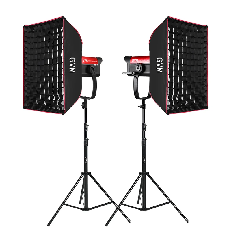 GVM SD500B AIO 500W Bi-Color Integrated Spotlight（2-Light kit）