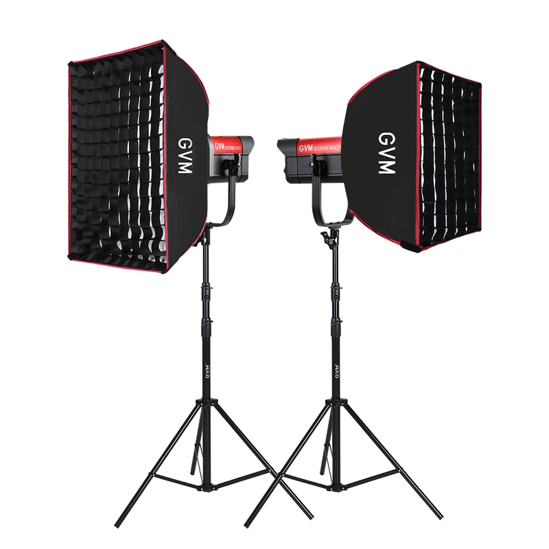 GVM SD300B-AIO 300W LED Video Light Mesh Bluetooth（2-Light-kit）