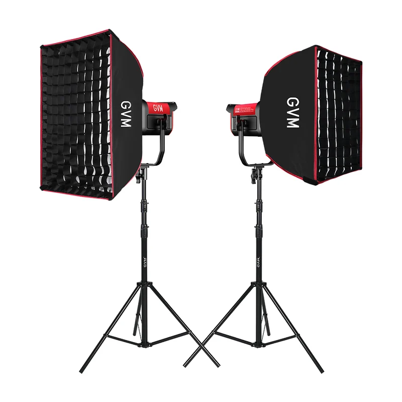 GVM PRO-SD200B 200W Bi-Color Mesh Bluetooth Monolight（2-Light kit）