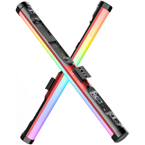 GVM BD25R RGB Tube Light with Softbox, 2 Packs 25W Handheld Wand Light, 24" Full Color LED Tube Light, 2700-10000K Stick Light with APP/DMX Control, 12 Scene Effects, MESH Networking Control Led Video Light