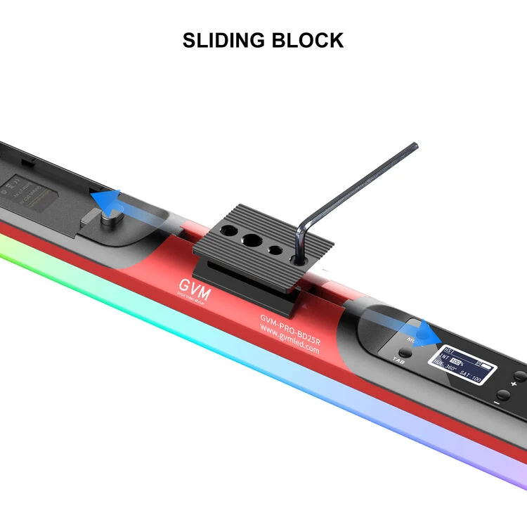 GVM BD25R RGB Tube Light with Softbox, 2 Packs 25W Handheld Wand Light, 24" Full Color LED Tube Light, 2700-10000K Stick Light with APP/DMX Control, 12 Scene Effects, MESH Networking Control Led Video Light