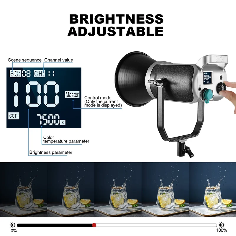 GVM SD300D 300W Bi-Color LED Monolight with softbox and light stand(2-Lights kit)