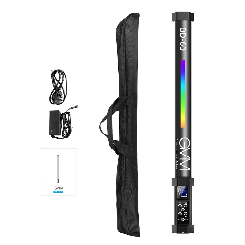 GVM BD60D Upgraded RGB Handheld LED Video Wand Light(21.8")(Buy 1 get 1 free)