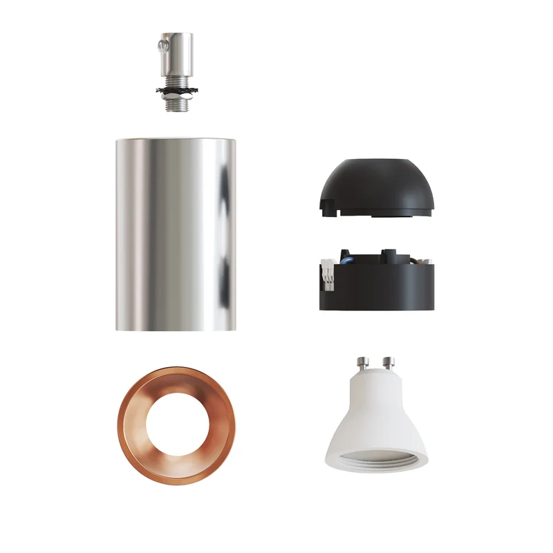 Spot GU10 Spotlight LED Bispot - Chrome / Cuivre satiné