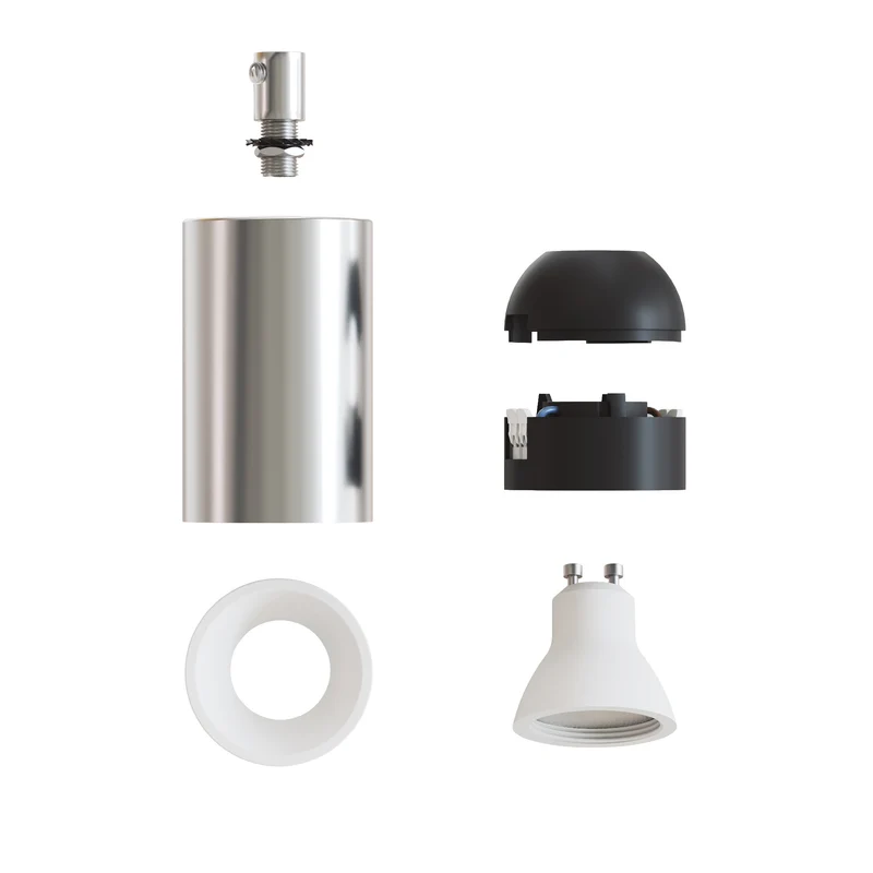 Spot GU10 Spotlight LED Bispot - Chrome / Blanc mat