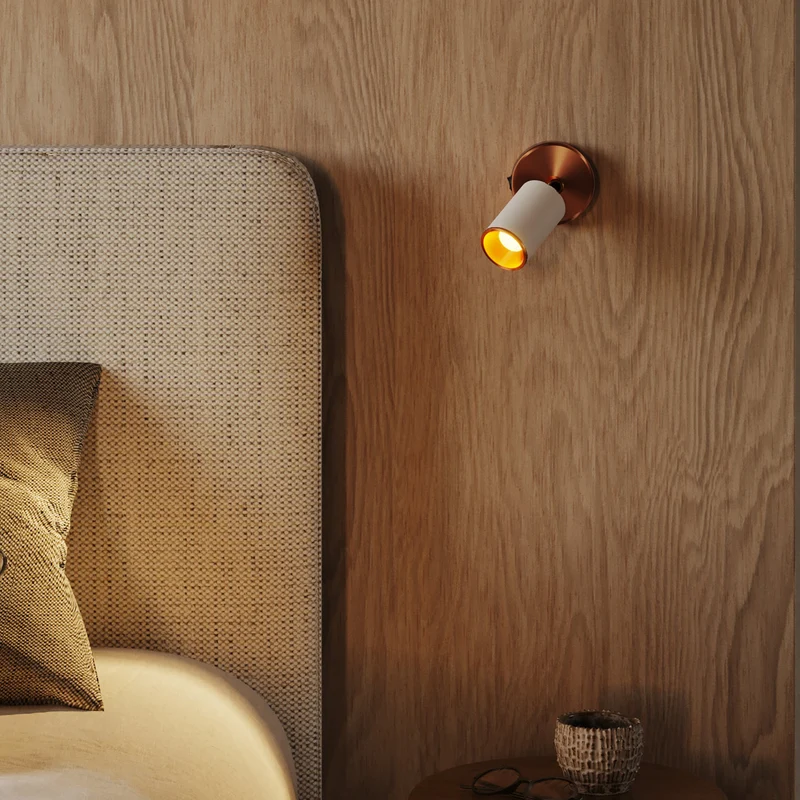 Spot GU10 Spotlight LED Bispot - Blanc mat / Cuivre satiné