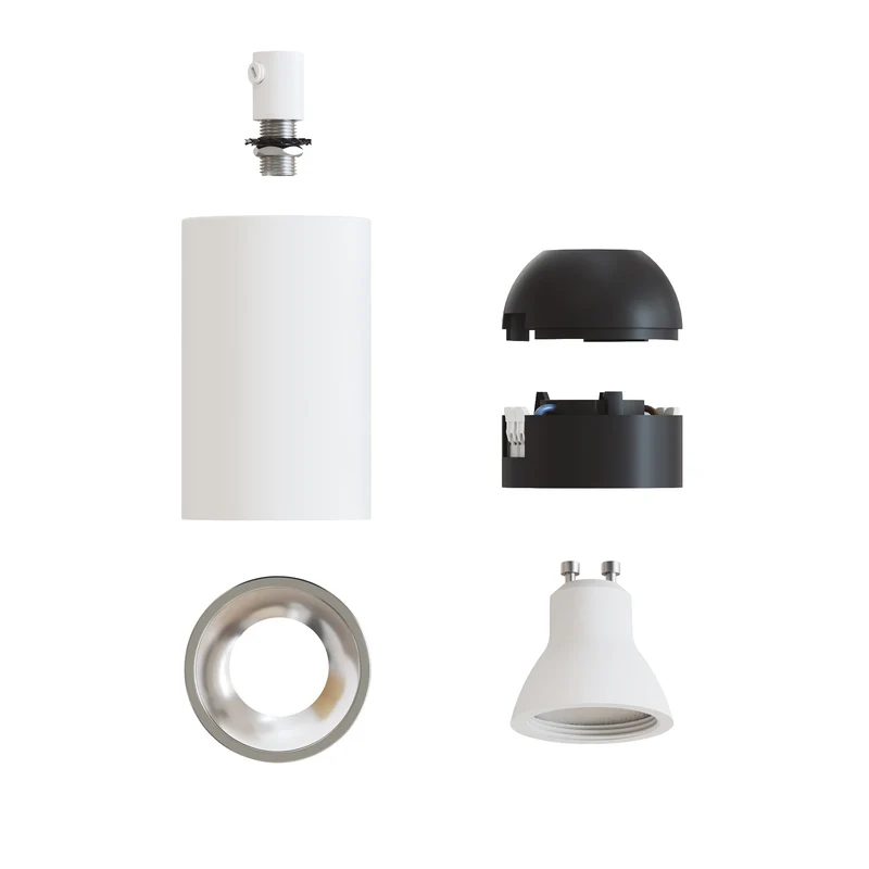 Spot GU10 Spotlight LED Bispot - Blanc mat / Chrome