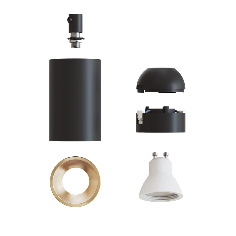 Spot GU10 Spotlight LED Bispot - Noir / Bronze satiné