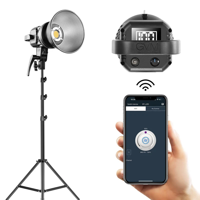 （Open Box）GVM 80W LED Spotlight Daylight Kit with Softbox