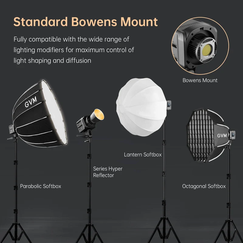 GVM SD80D 80w Bi-Color Outdoor Portable Spotlight （Open Box）