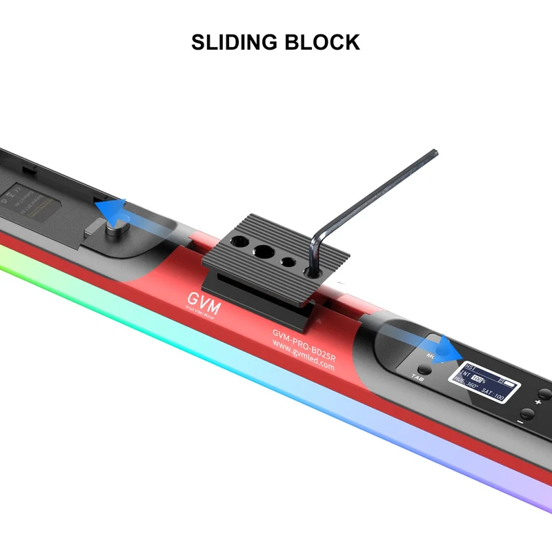GVM BD25R Bi-Color RGB LED Light Wand (24")