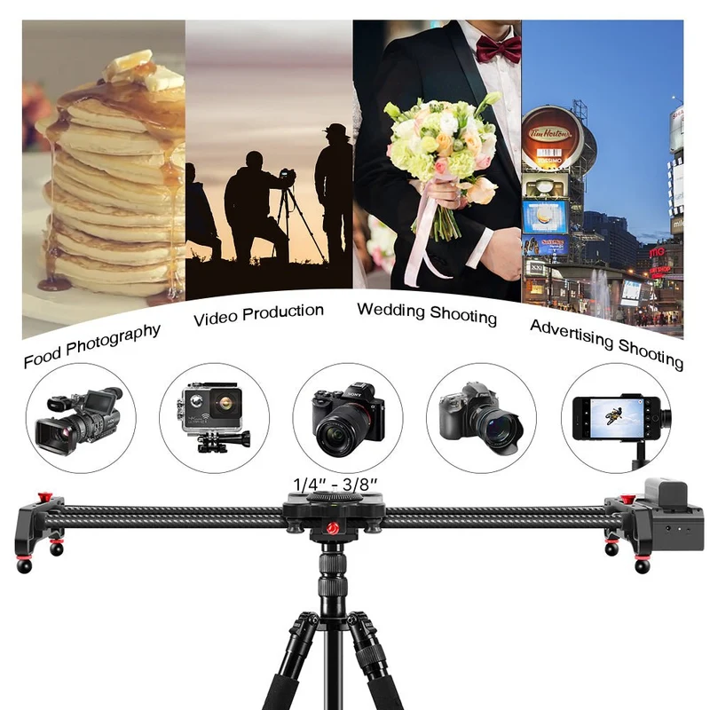 GVM SLIDER-80 Wireless Professional Carbon Fiber Motorized Camera Slider (32")（Open Box）