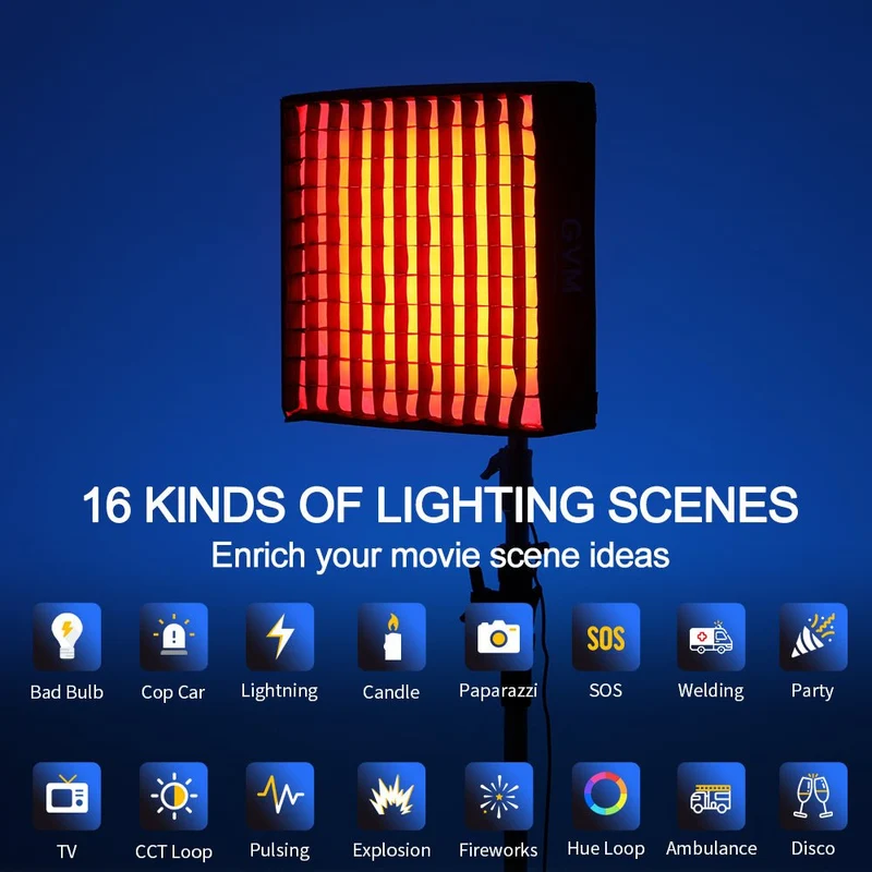 GVM B100C 100W RGB&Bi-Color Flexible LED Light